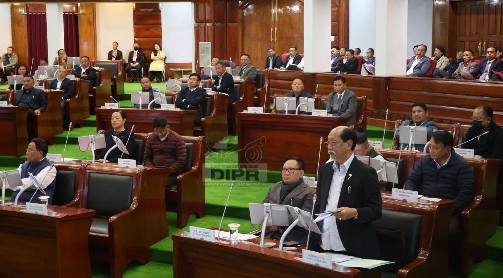 Nagaland Chief Minister Dr Neiphiu Rio at the 6th session of 14th Nagaland’s Legislative Assembly on March 4. (DIPR Pghoto)